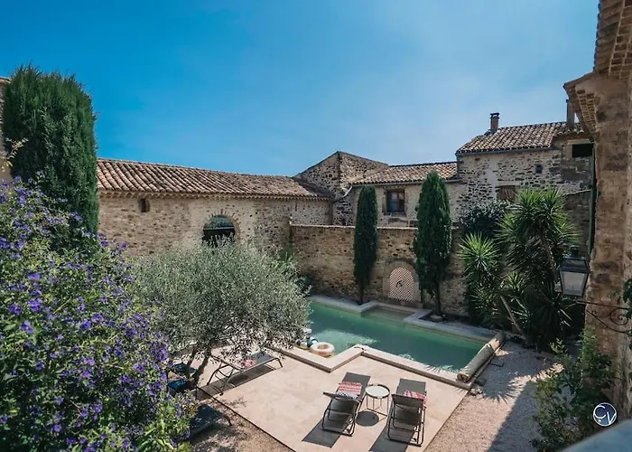 Ferienhaus Mas Evalla, Charme, Piscine Chauffee Et Vue Unique Saint-Pons-la-Calm